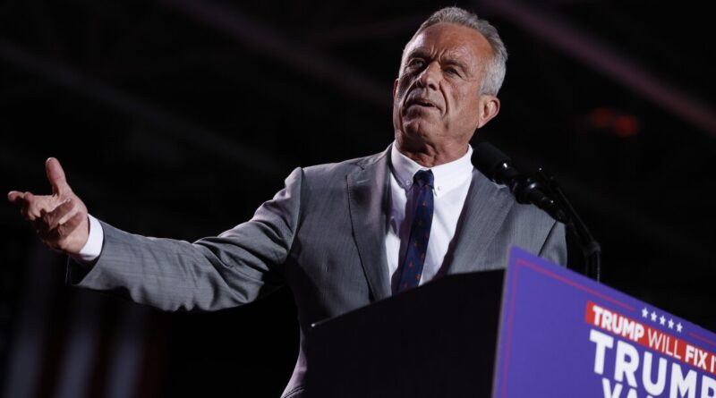 Robert F. Kennedy Jr. speaks during a campaign rally for Republican presidential candidate and former President Donald Trump at Macomb Community College on Nov. 1 Warren, Mich. Kennedy called for eliminating fluoride from the water supply, a life-saving measure. billions annually in dental care.